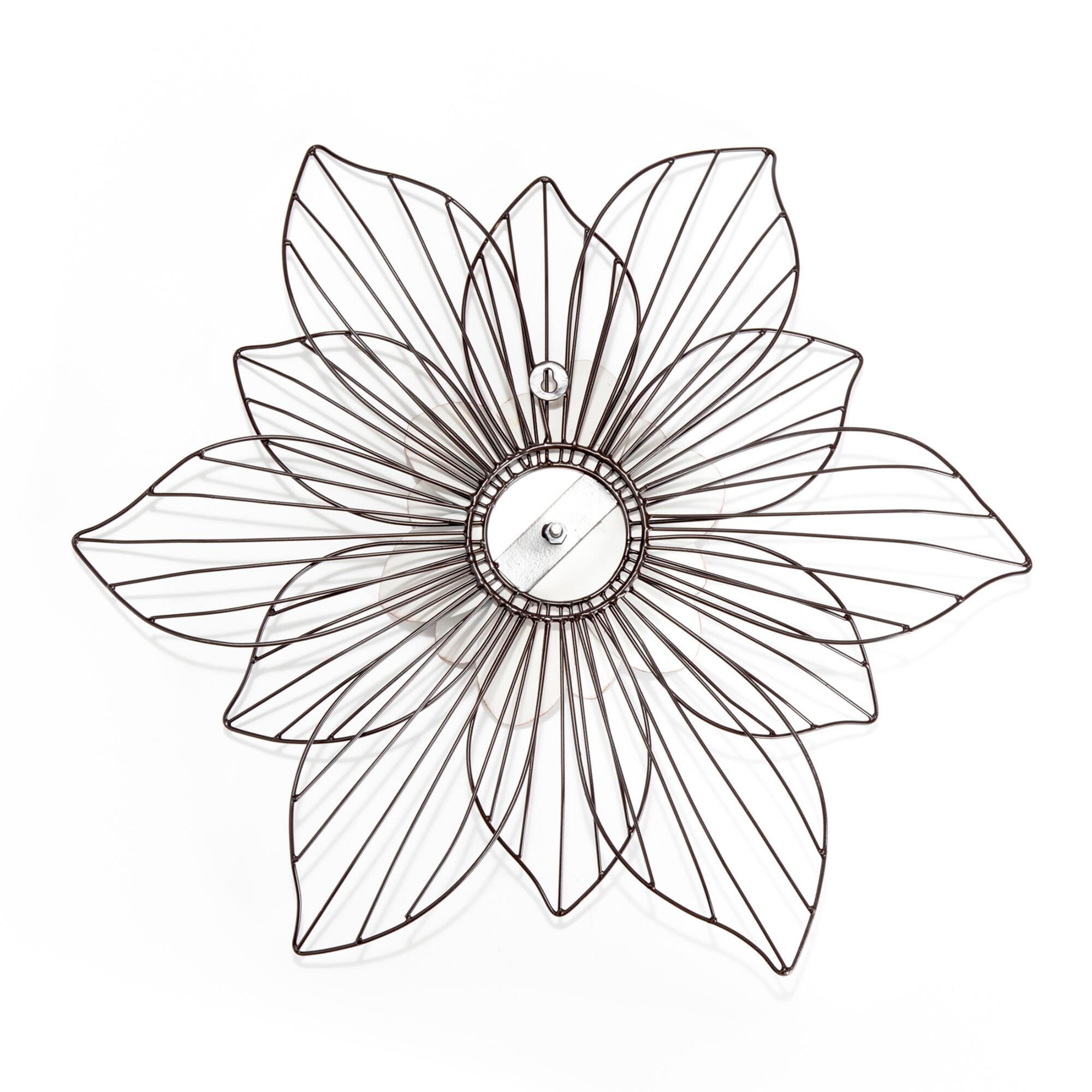 Fetco Leith Layered Floral Metal Wall Art